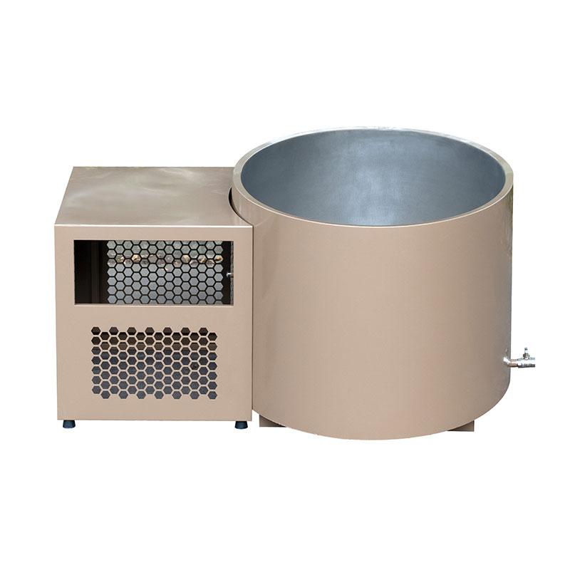 Bañera de inmersión en frío de acero inoxidable 304 completa color champán dorado