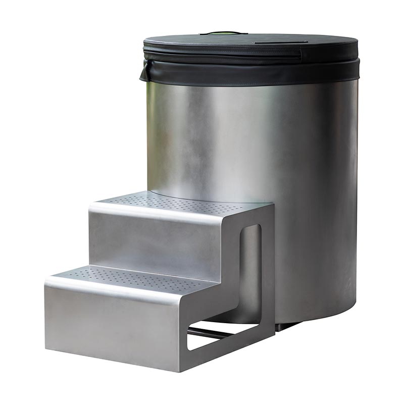 Tina de inmersión en frío redonda de acero inoxidable 304 completa