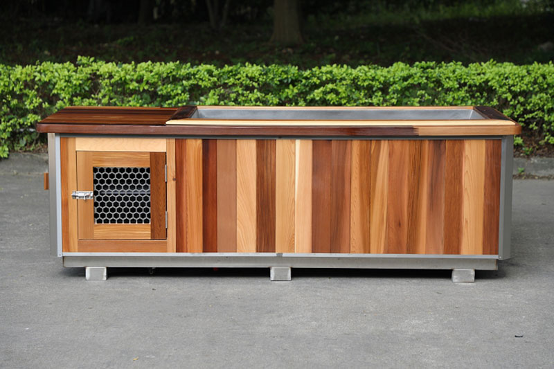 Premium Red Cedar Ice Bath with 304 Stainless Steel Liner