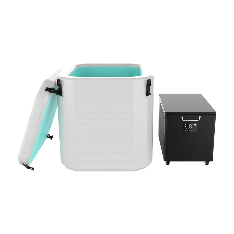 Barril de baño de hielo inflable con cubierta